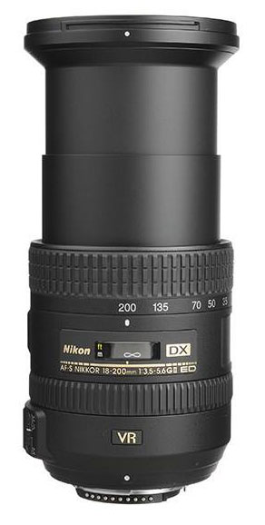 لنز نیکون مدل AF-S DX Nikkor 18-200 F-3.5-5.6G ED VR II 